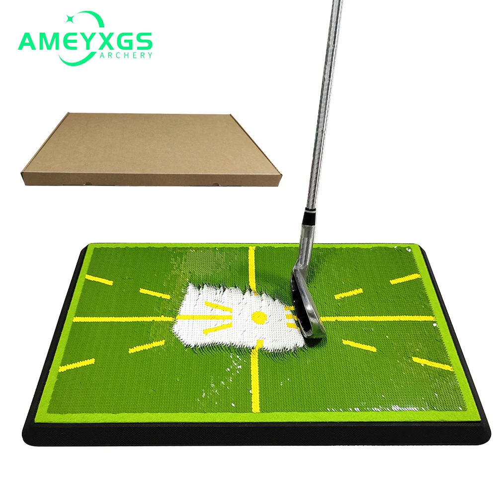 

27*42.8cm Golf Hitting Mat Golf Training Mat for Swing Path Feedback Detection Batting Extra Replaceable Golf Practice Mat