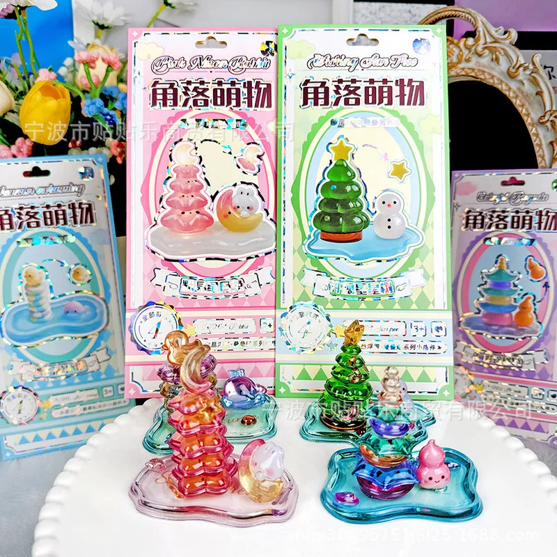 Autentici creature angolari 3d adesivi impilabili in rilievo Adesivi divertenti per albero di Natale fai da te Adesivi 3d creativi carini fatti a mano Giocattoli