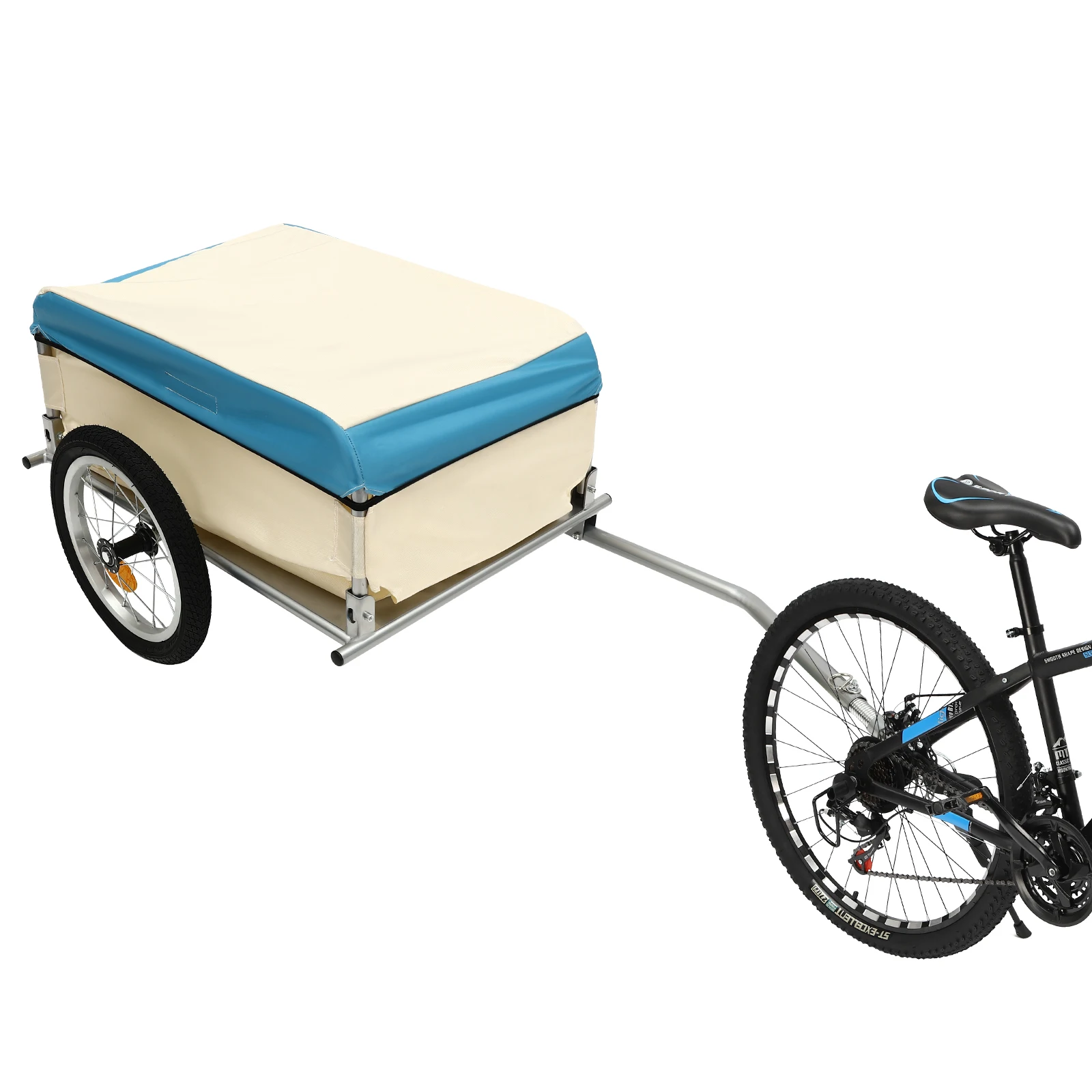 

Bicycle Trailer Bike Cargo Trailer 50Kg Load Bearing Bicycle Utility Pull Trailer fit 24/26in Mountain Bikes