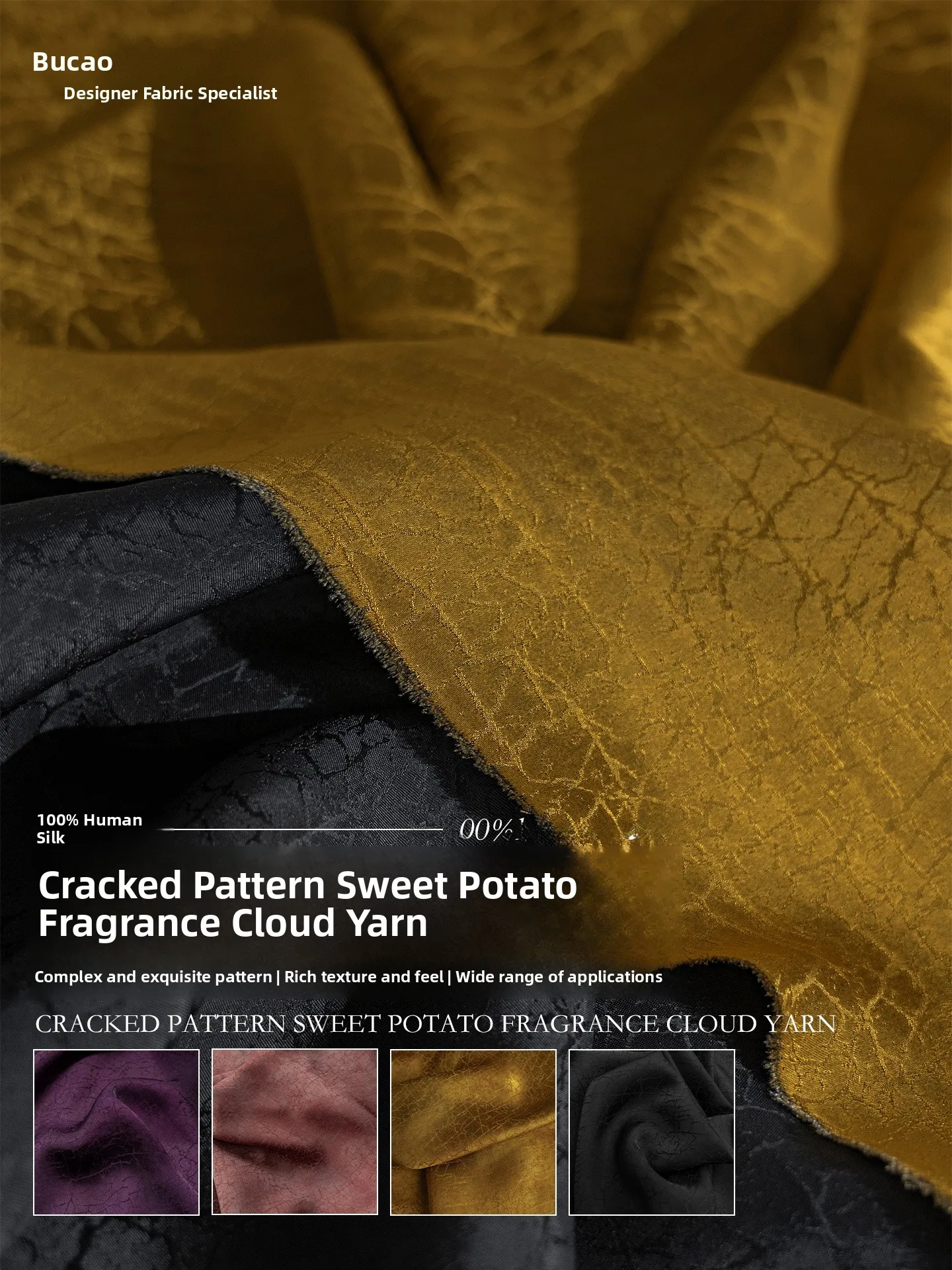 

New Chinese Sle High End Silk irt Dr Fabric Heavy Cra Pattern Real Silk Xiangyun Silk Profional Design