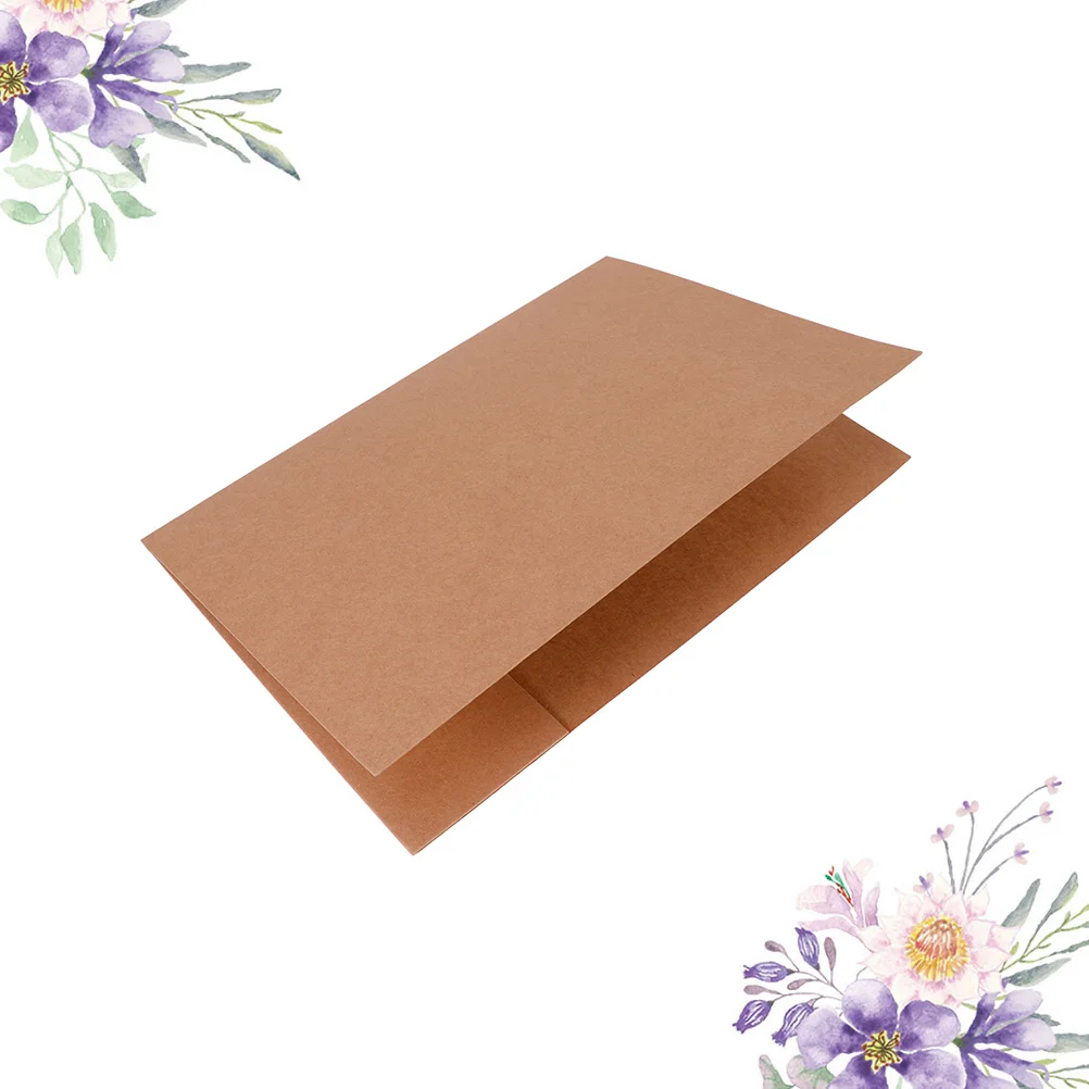 10pcs Kraft Paper File Holder Creative A4 Paper Protector Paper Folder for Home Office School paper file pouch