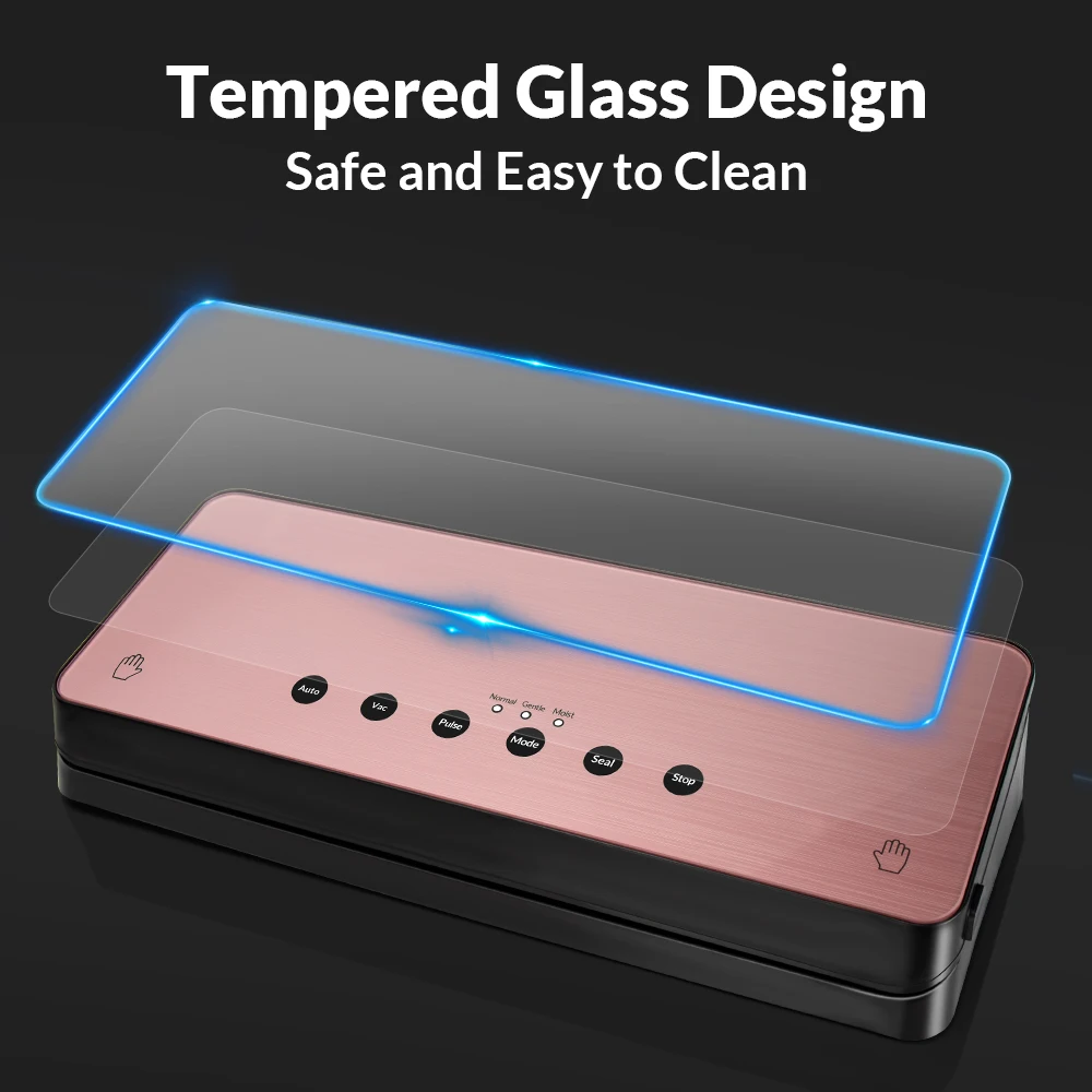 Automatic Vacuum Sealer Machine 125W Hands Free Pressing Vacuum Sealer Machine LED Touch Panel Vacuum packaging Machine