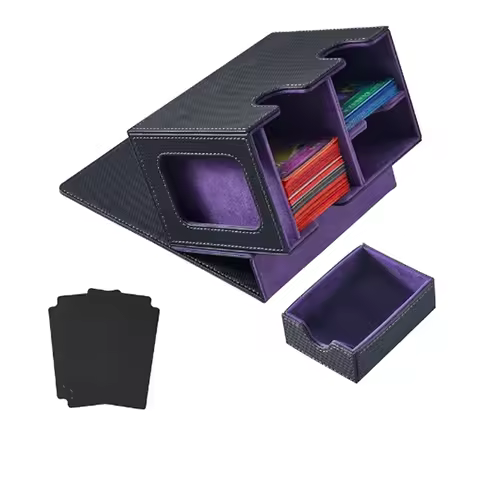 A14M Card Deck Box Card Display with Dice Tray Deck Box Deck Box Holding 160+ Trading Card Storage Box Deck Box