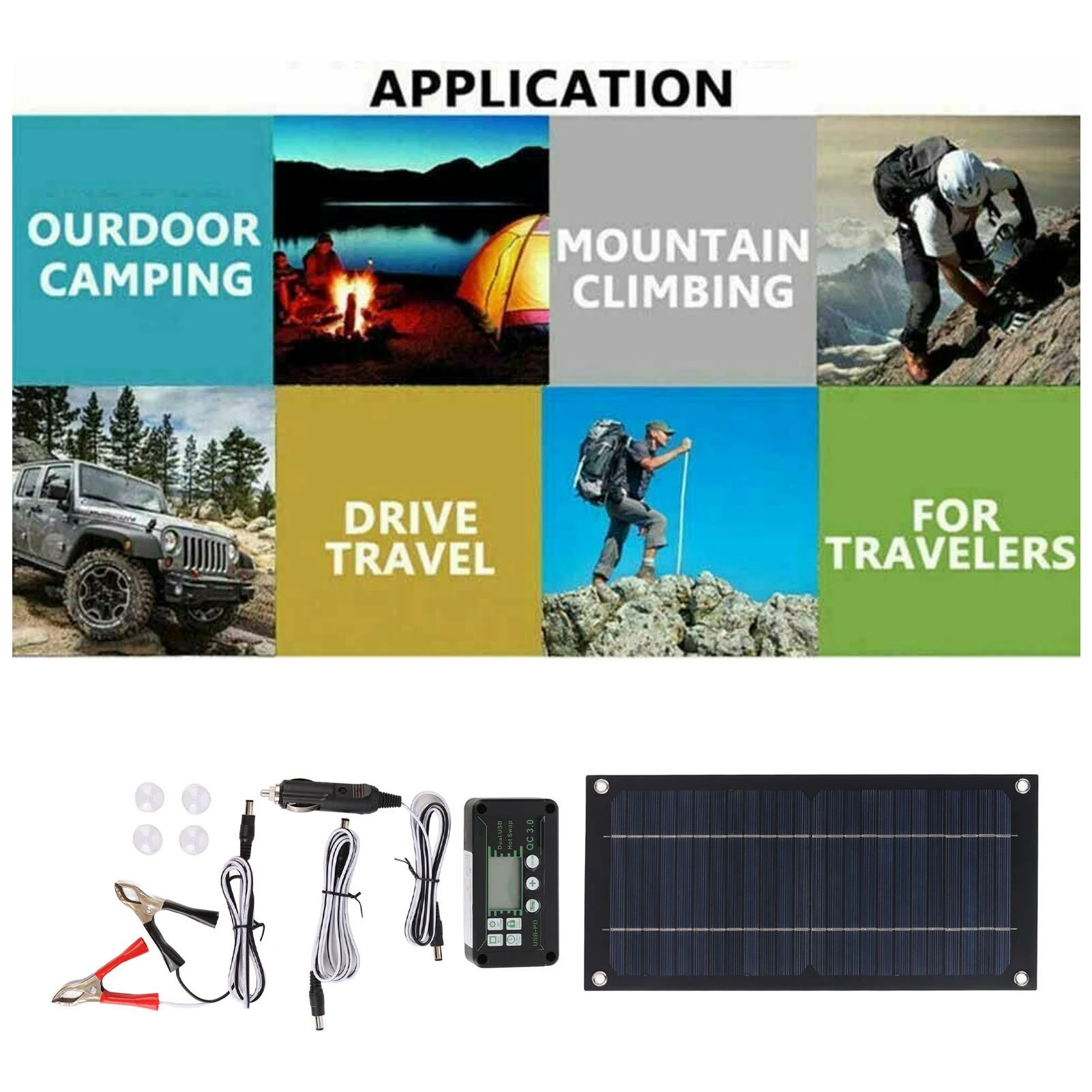 Solar Panel  High Conversion Rate High Output Efficiency Portable Solar  Kit 100A 600W for RV — купить у AliExpress WW