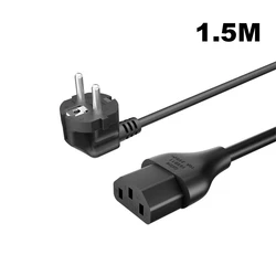 3 Pin/Figure 8 AC 110V-220V Pure Copper Power Cord EU US UK European PLUG PC LCD LED Light Prong 1.5M Power Cable For Laptop