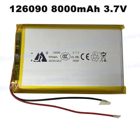 126090 8000mAh रिचार्जेबल लिथियम पॉलिमर बैटरी सेल 3.7V पावर बैंक ब्लूटूथ मोबाइल इमरजेंसी पावर चार्जिंग ट्रेजर के लिए 10 best sales 126090 बैटरी - №6
