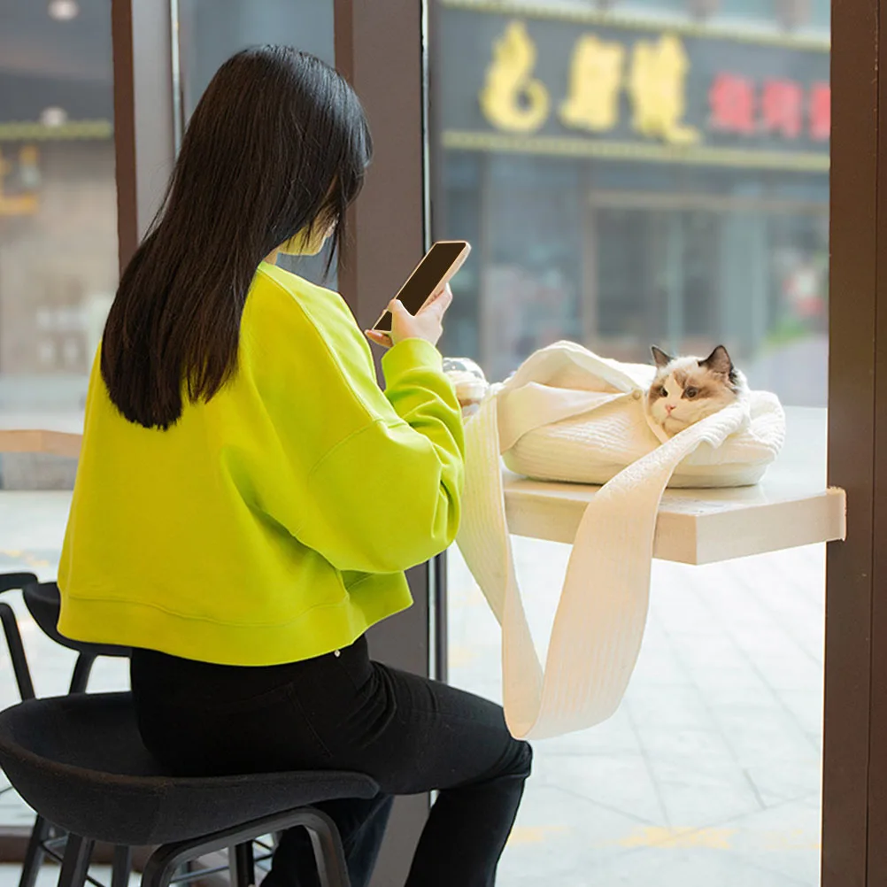 

Cat Carrying Bag Travel Doggy Carrier for Small Dogs Pet Purse Canvas Tote Suspenders Wearable Outdoor Storage