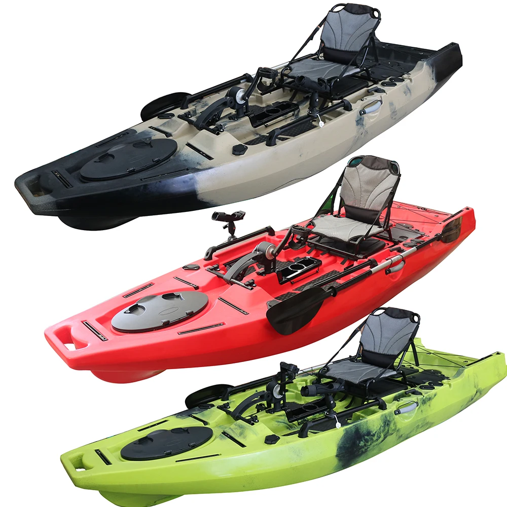 Pedal Drive Fishing Kayak Single Person Electric Motor Kayak Portable Outdoor Water Sport Boat for Fishing