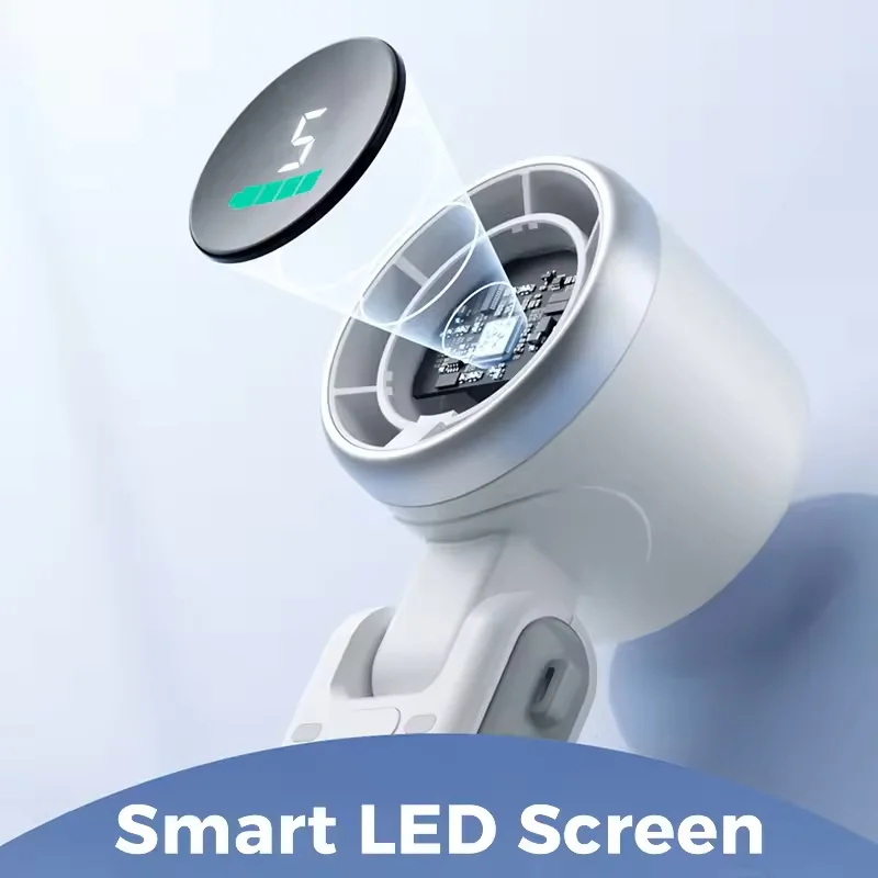 High Speed Mini High Speed 13550rpm Mini Turbo Fan Foldable Rechargeable Portable Handheld Fan