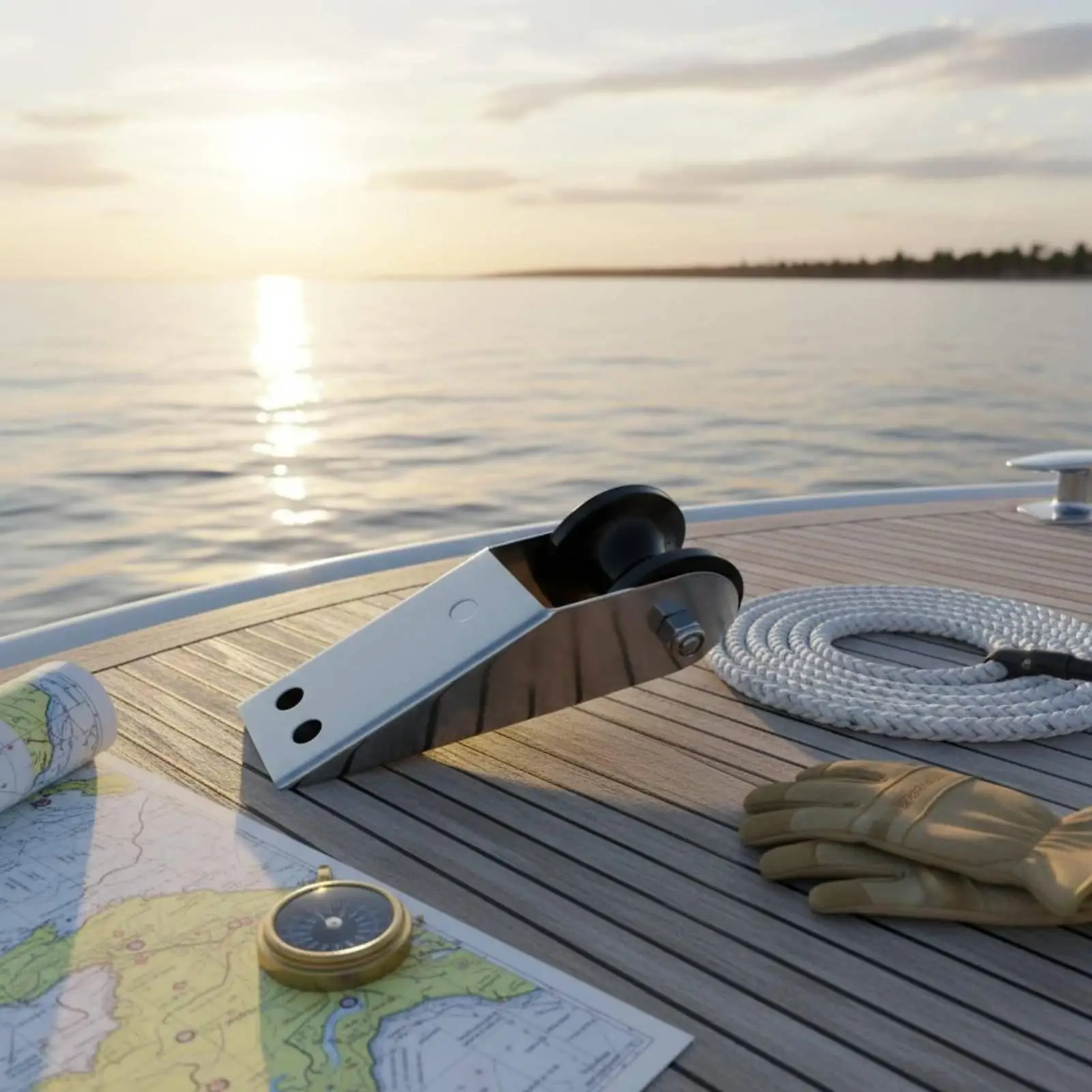 Stainless Steel Anchor Guide Wheel Resistant Boating Hardware Sturdy Duty