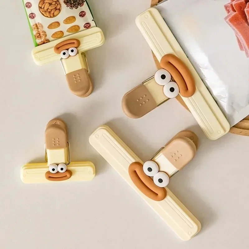 3 stücke Kreative Gesicht Tasche Abdichtung Clip Lebensmittel Snack Clip Küche Werkzeuge Dekorative Kleine Clip Kühlschrank Kunststoff Lebensmittel Tasche Lagerung