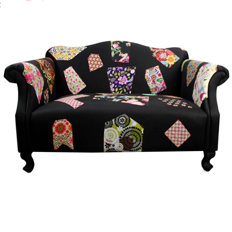 

European-style fabric small apartment splicing multi-person living room, double sofa