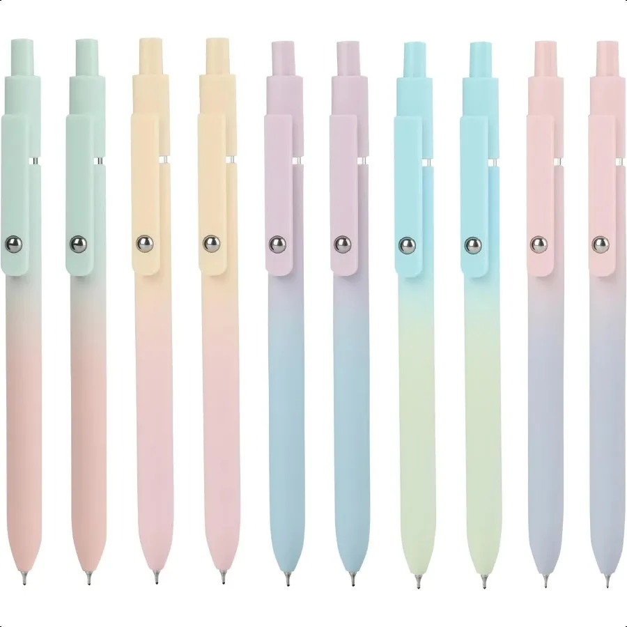 

Гелевые ручки, 10 шт., 0,7 мм, быстросохнущие черные чернильные ручки, гладкие ручки с тонкими точками, милые офисные школьные ручки, подарки для женщин, 10 шт. G