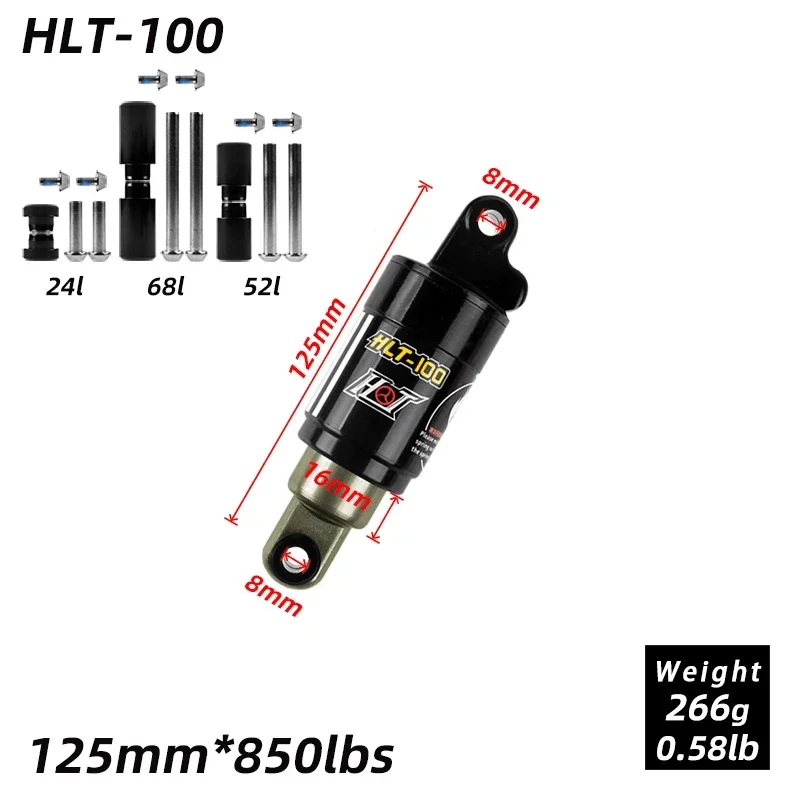 HTL-100 Mountainbike-Hinterbaufederung / 125/150/165/185mm 850/1000 lbs Aluminiumlegierung Federdämpfer für E-Bike Schneemobil – Detail 2