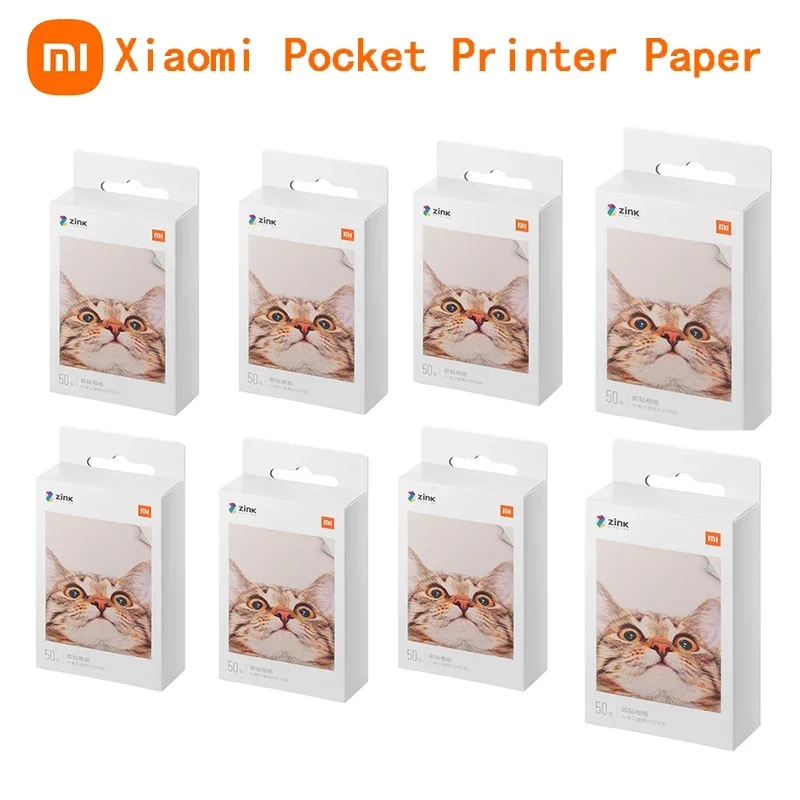 

Original Xiaomi ZINK Pocket Printer Paper Self-adhesive Photo Print 10//50/100 Sheets Xiaomi 3inch Mini Printer Papers