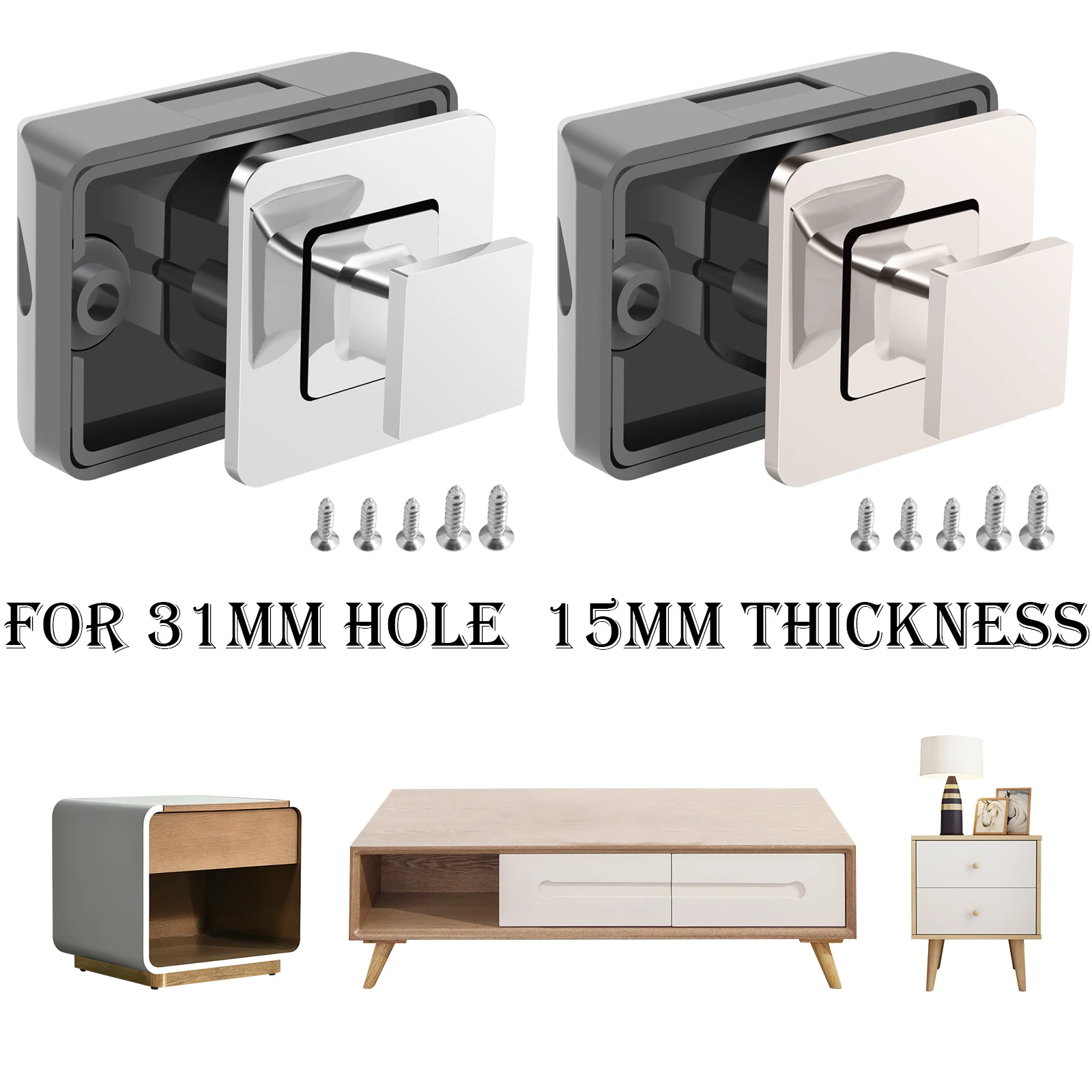 Cabinet Knob RV Push Button Cabinet Latch Rust Compartment Latch Multipurpose Drawer Latch for Cabinet Camper Boat Caravan