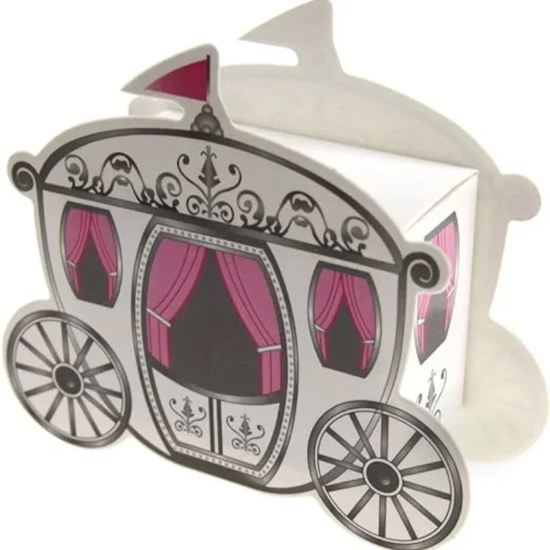 10 Pcs Romantic Wedding Decoration Fairy Tale Pumpkin Carriage Candy Box Party Gift Package Paper Box Supplies Wholesale