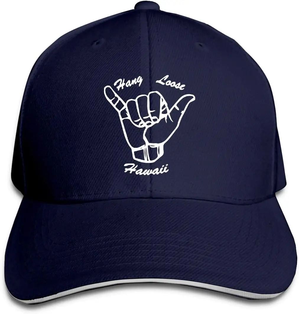 Hawaii Hang Loose Unisex Adjustable Peaked Sandwich Cap Hip Hop