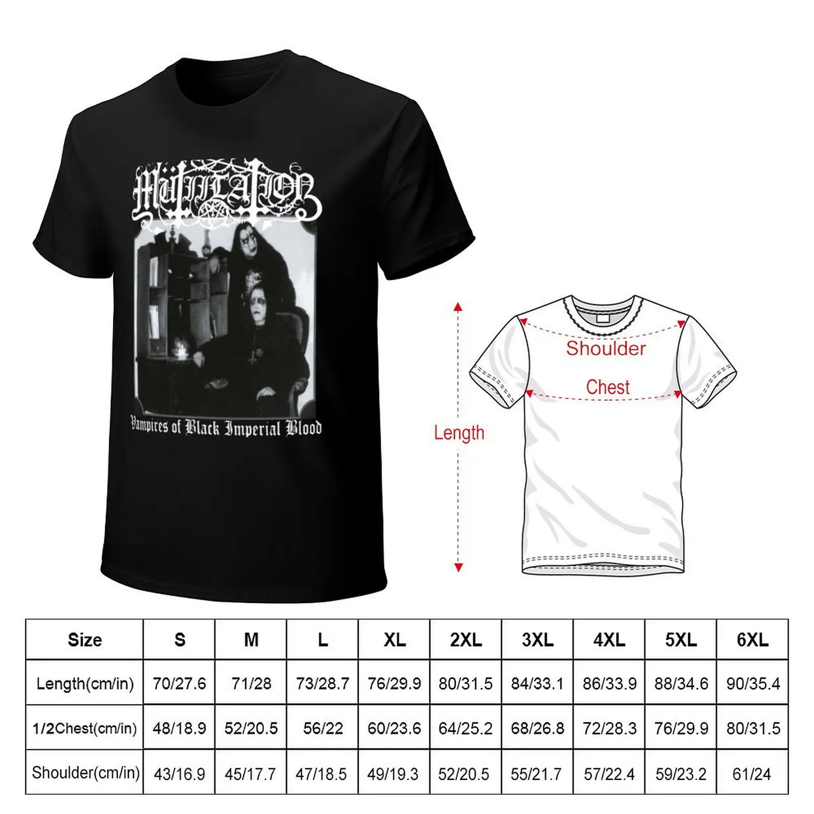 Mutiilation Vampires of Black Imperial Blood T-shirt plain cute tops new edition mens clothing