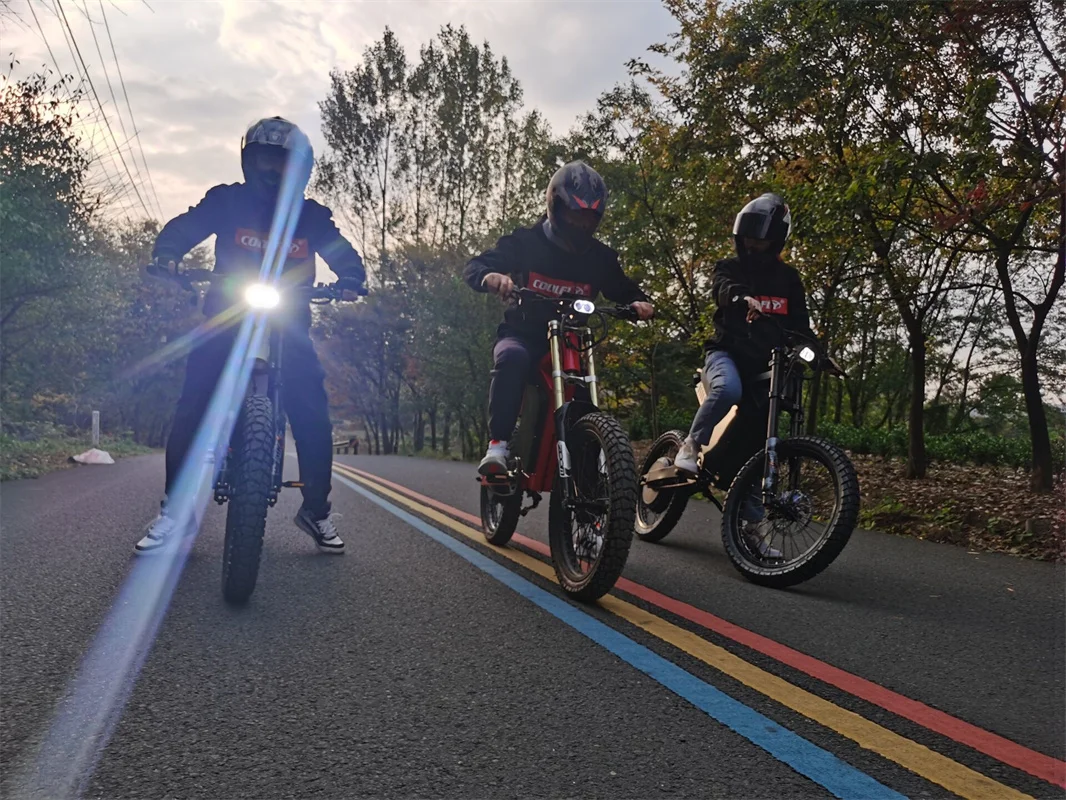 Bicicleta de montanha elétrica com energia poderosa, bicicleta de estrada da cidade, bateria CS20, 72V, 48V, 3000W