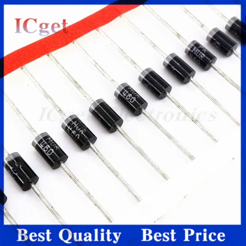 20pcs MUR460R DO-201 diode MUR460 MUR120 MUR160 MUR220 MUR240 MUR260 MUR415 MUR420 MUR440 MUR480 MUR1100 MUR2100 MUR4100 MUR2100