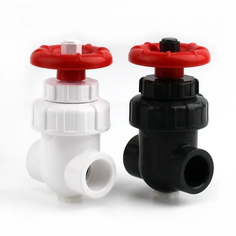 1PC 20-63MM Hi-quality UPVC Gate Valve Garden Irrigation Aquarium Accessories Precision Flow Control PVC Sluice Valve