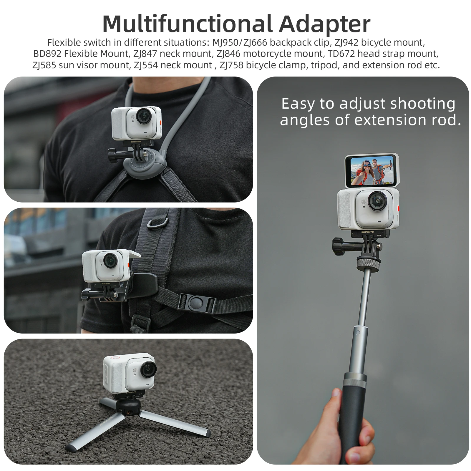 قاعدة معدنية مغناطيسية سريعة الإصدار لـ Insta360 Go Ultra سبيكة تمديد محول تركيب حامل قوس لملحقات Insta 360