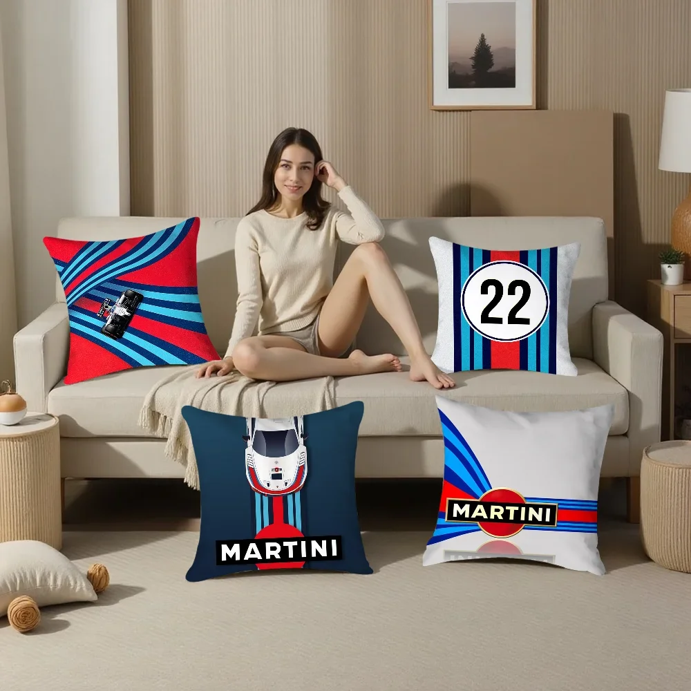 Car Cool M-MartiniES Pillow Case Plush Fabric Soft Double Sided Print Sofa Cushion Cover Throw Pillow Covers
