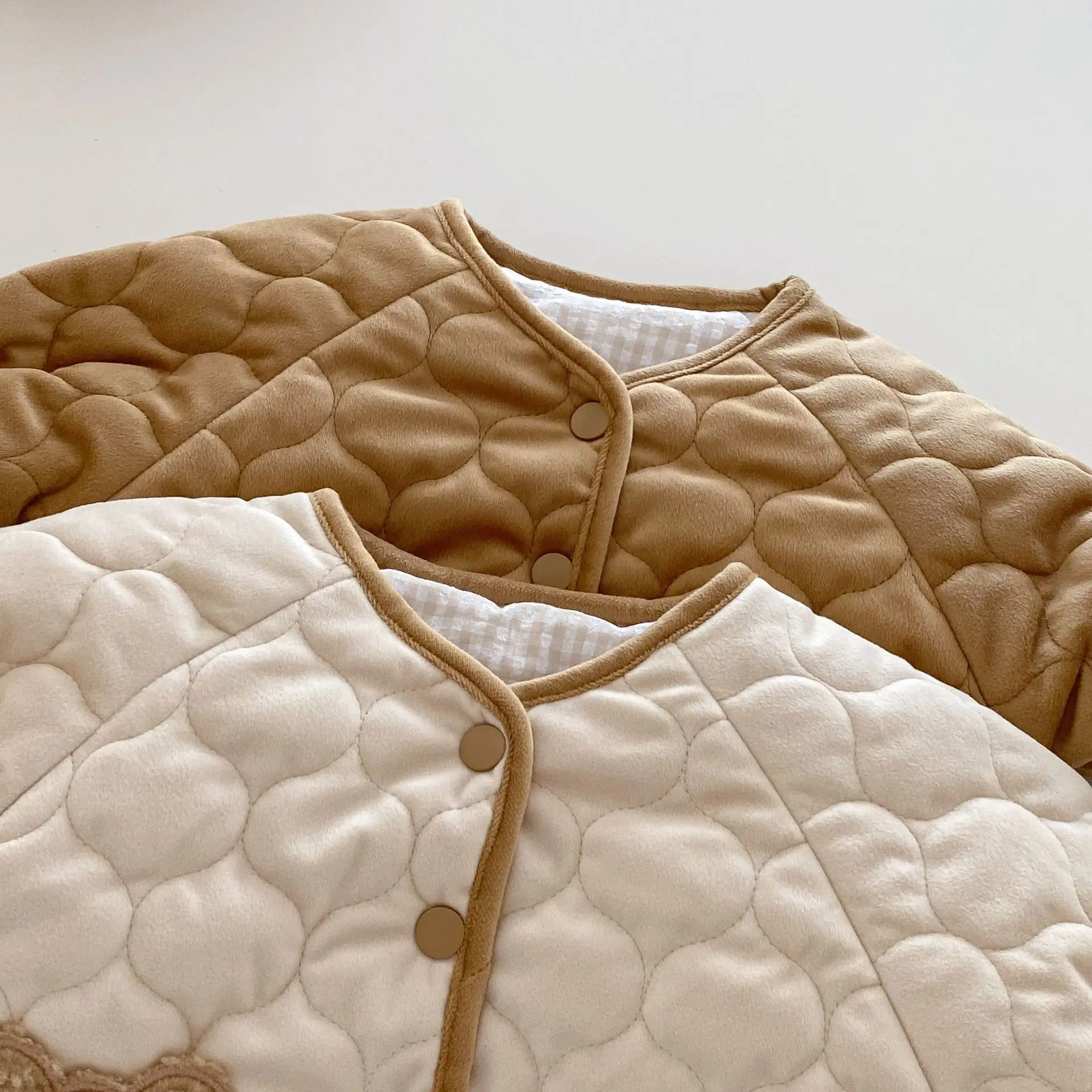 2024 Winter Baby Coat Cute Cartoon Bear Toddler Boys Girls Warm Jackets 0-5Y Children\'s Clothes Kids Thickened Outerwear