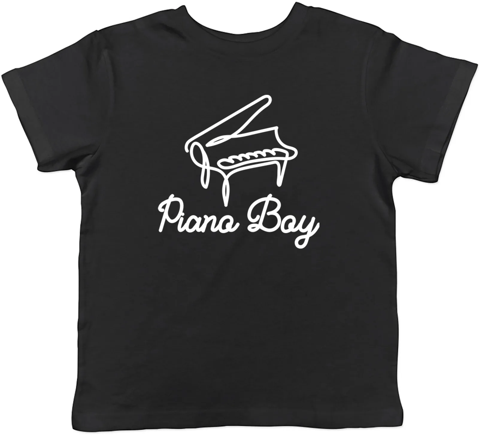 

Piano Boy Scribble Drawing Music Notes Keys Kids T-Shirt Boys Girls Gift