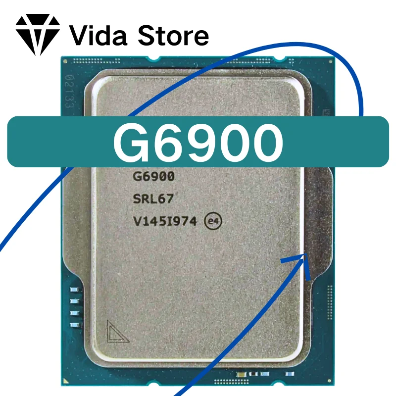 

Celeron G6900 3.4 GHz Dual-Core 4 threads CPU Processor Intel 7 10NM L3=4M 46W LGA 1700