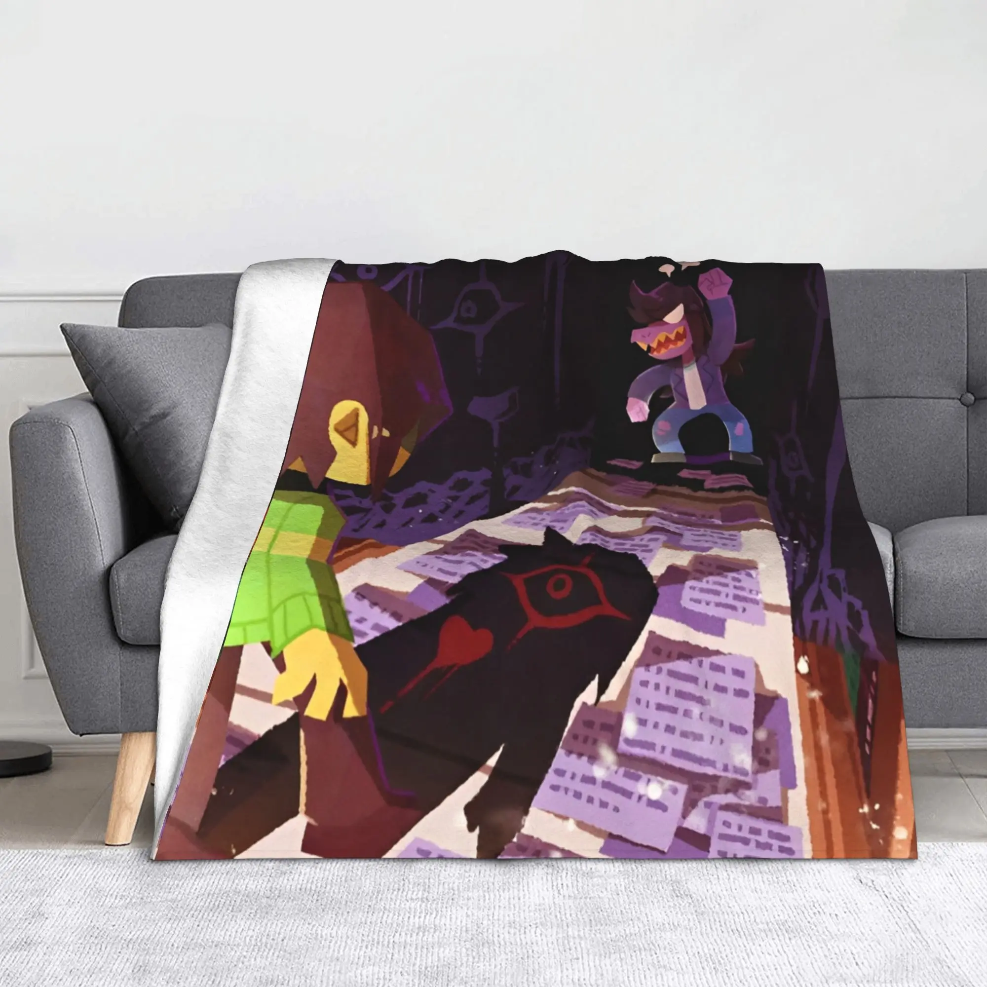 

Одеяло для видеоигр Deltarune Chapter 3, мягкое пушистое плюшевое одеяло для дивана, покрывала разных размеров на все сезоны