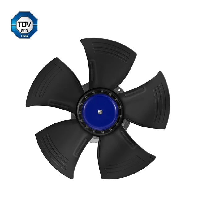 Kipas Aksial EC 230V 350mm 210W dengan Baling-Baling Plastik untuk Pemasangan di Langit-langit untuk Peralatan Ventilasi