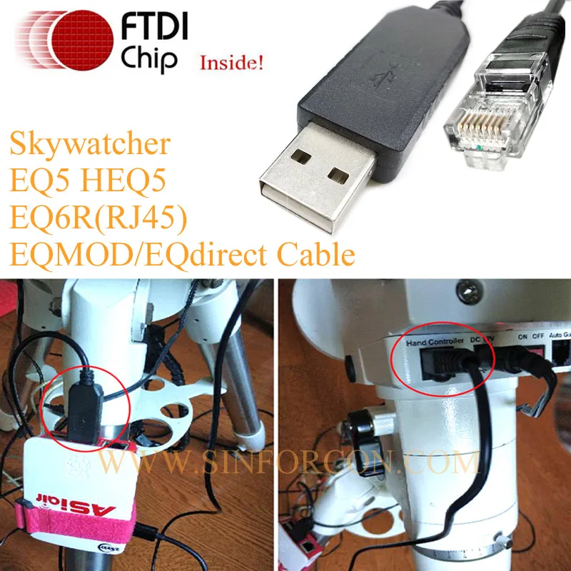 Asiair to EQ6 HEQ5 EQ6R HC Skywatcher PC Asiair-pro Asiair-Plus EQMOD Cable EQDirect