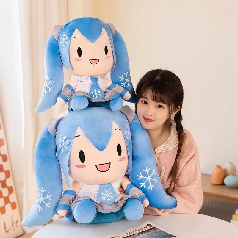 Big Size Hatsune Miku Plush Toy Stuffed Anime Cartoon Doll Japanese Style Hatsune Miku Plushies Home Decor Birthday Gifts Girl