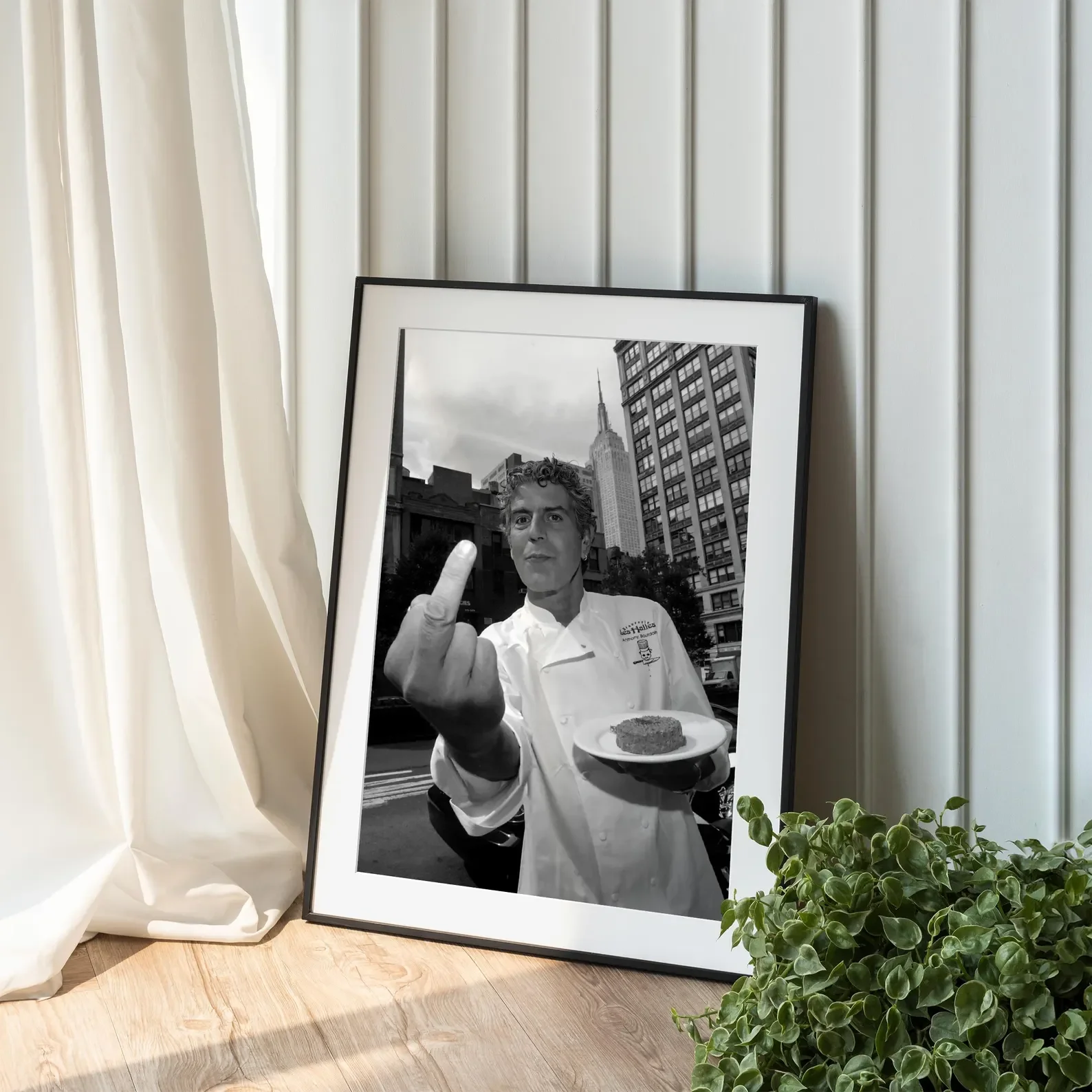 Anthony Bourdain, Photography Prints, Funky Wall Art, Kitchen Prints, Black and White Wall Art, Museum Quality Photography Poste