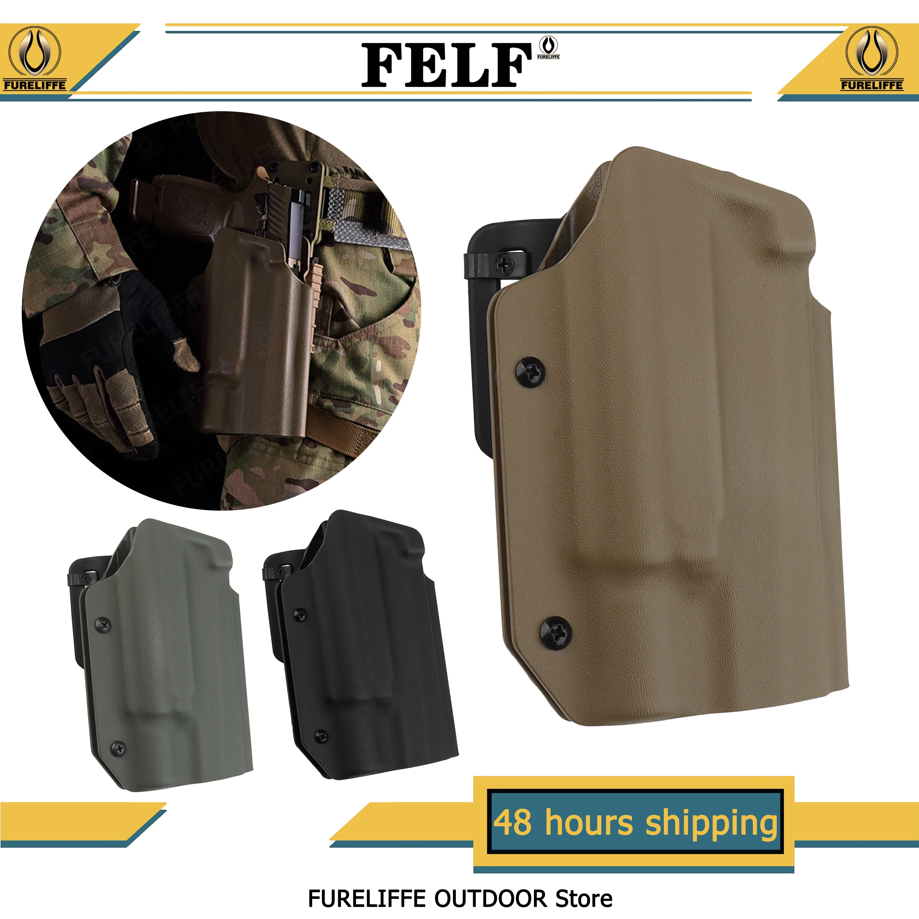 

Охотничья лампа Kydex, кобура для пистолета SIG P320-9MM/.40 (SIG P320 COMPACT. Переноска. XCARRY), полный размер. X5 legion.M17/M18)