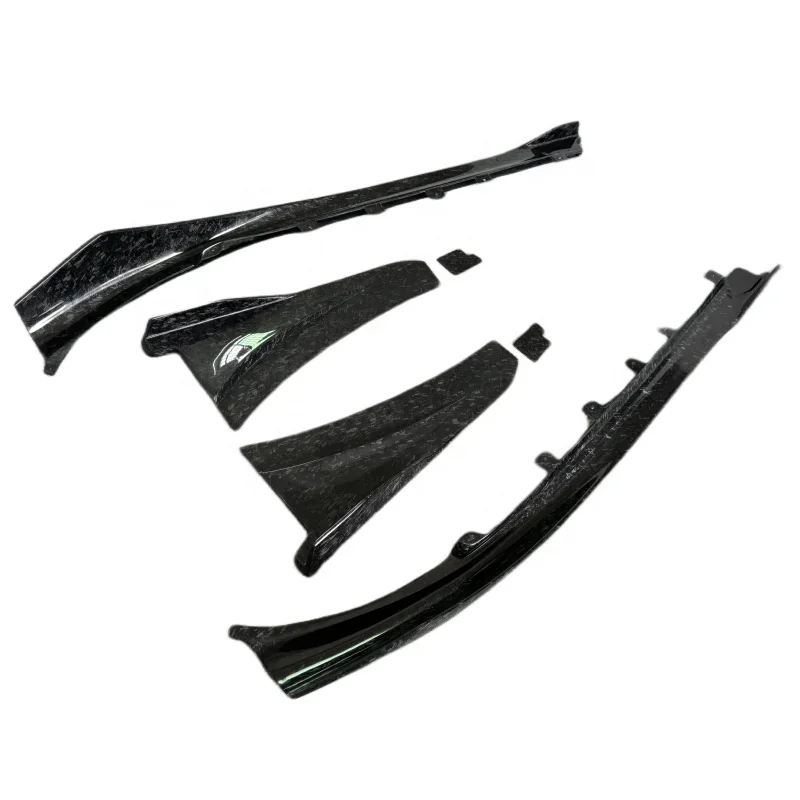 For BMW i8 Body Kit i8 Forged Carbon Fiber Side Skirt with Side Splitter