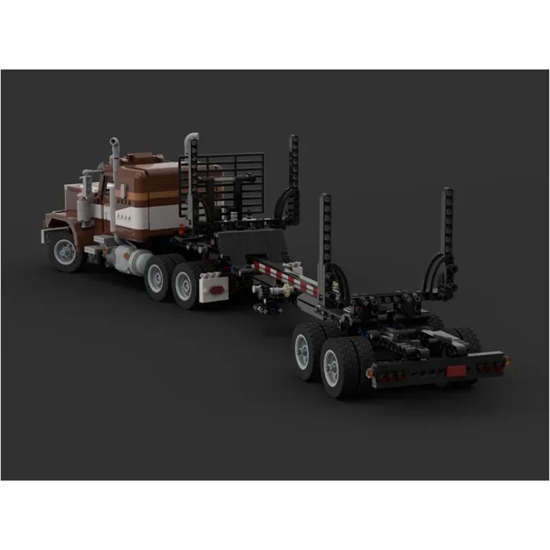 MOC-128371 Electric Logging Truck Assembly Splicing Building Block Model2006car Parts Buildingblock Kids Custombirthday Toy Gift