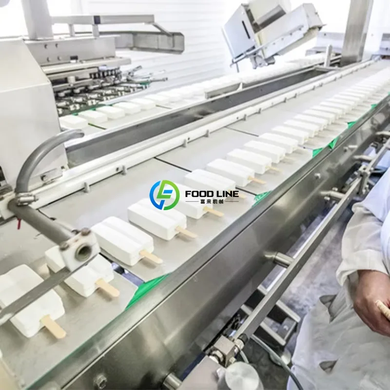 Multi-functional Ice Cream Popsicle Making Machine For Sugar Popsicle & Ice Cream Bar Production Line