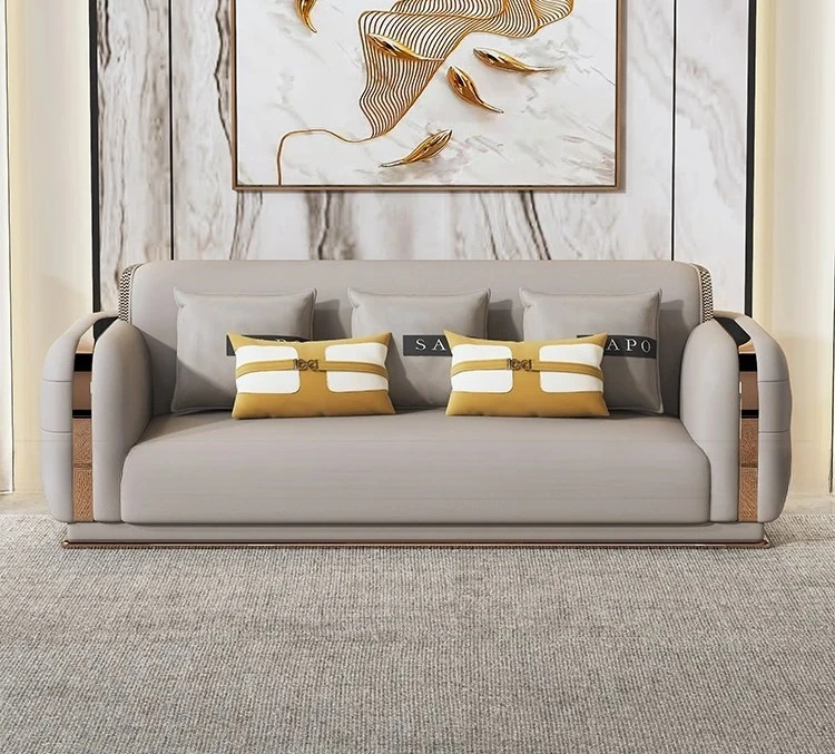 wLiving Room Sofa Genuine Leather  Sofa Loveseat Single Canape Salon De Luxe Apartment Furniturec