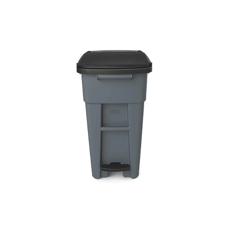 #Brute Step On Rollout Trash Can with Wheels 32 Gallon Gray for Restaurant Hospital Warehouse Home Use
