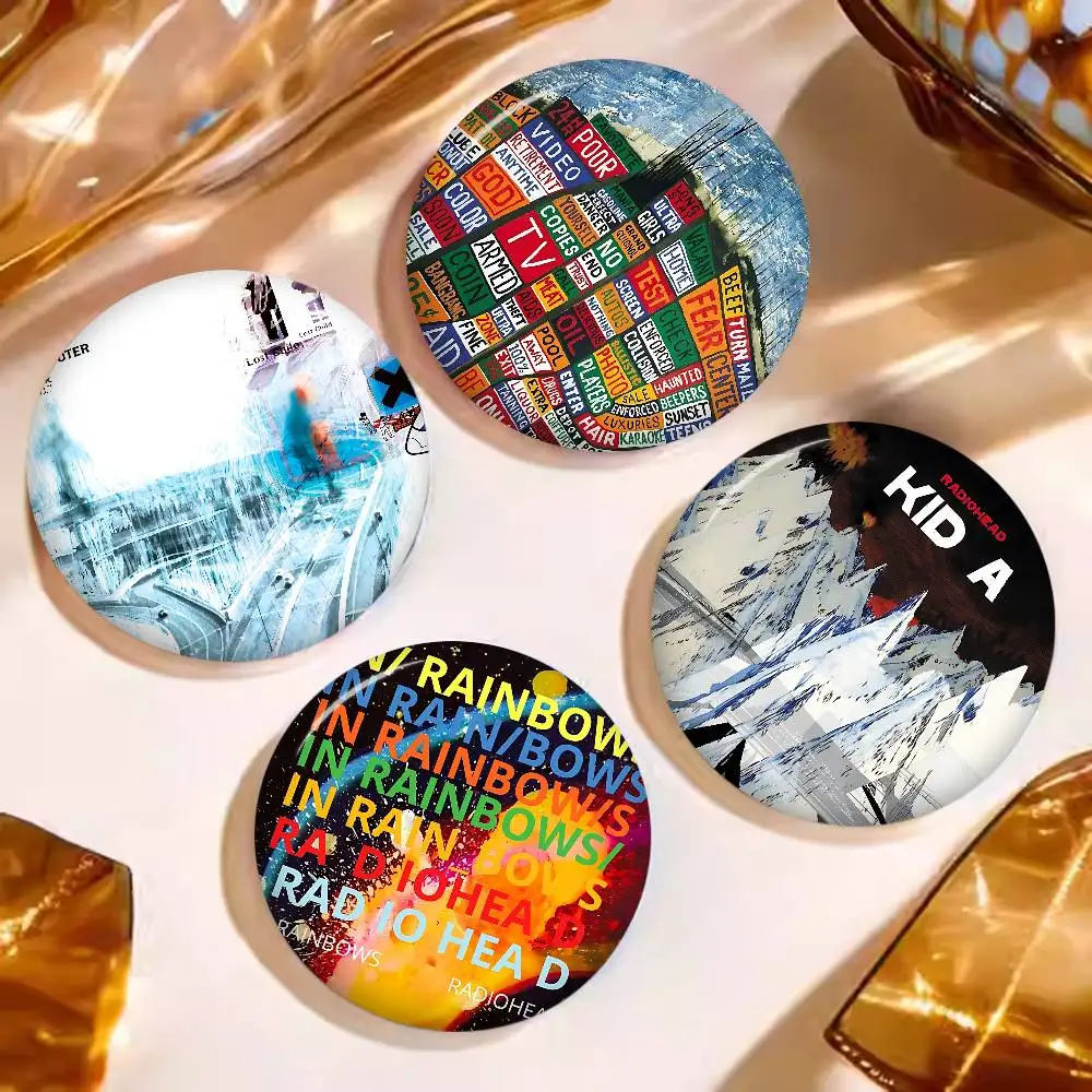 Radioheads Thom Yorke Cartoon Brooches Anime Badge Round Handmade Brooch Lapel Pins Jewelry for Backpack Clothes Gifts