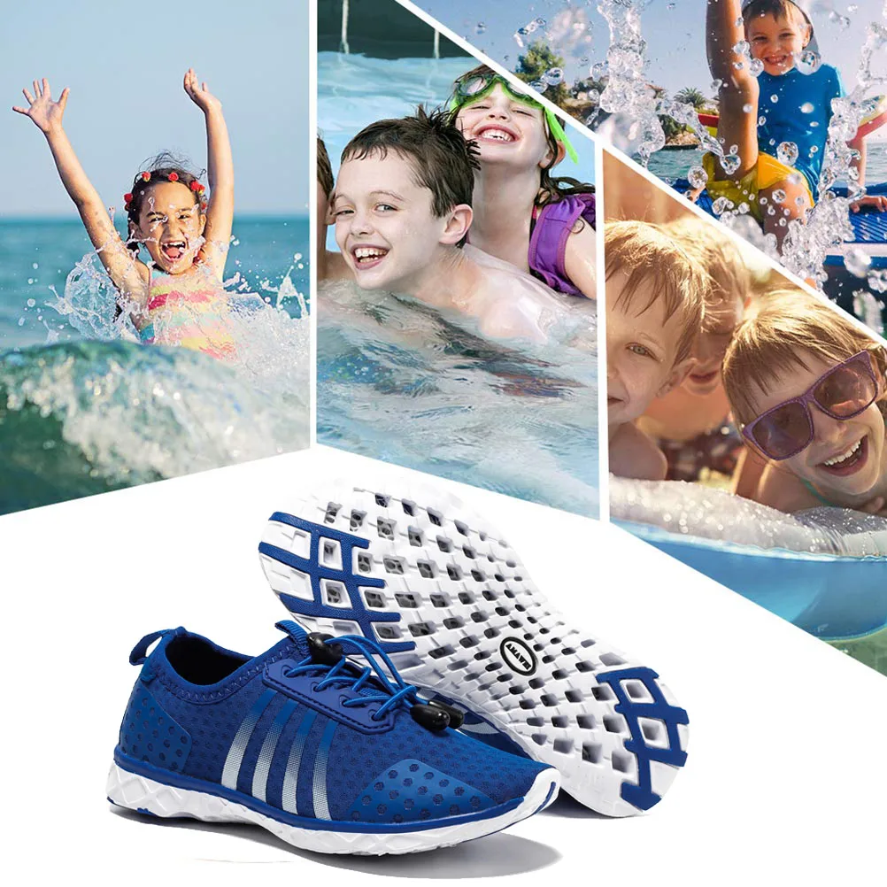 Water Penetrable Water Shoes Breathable Aqua Shoes Divers Quick-Drying Beach Sneakers Swimming Upstream Gym Footwear Adult Kids