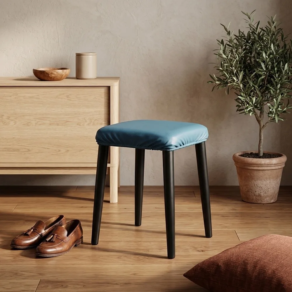 New PU Stool Seat Cover Non Slip Stretch Fit Chair Seat Cover Removable Protective Dining chair cover Bar Counter