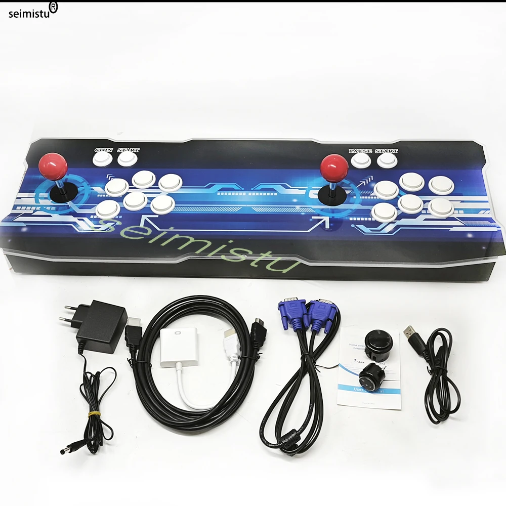 Pandora 10000 in 1 Arcade Console Box 3D Retro Video Game Machine with Game Board 8 Way Joysticks & Push Buttons 40S S812 Chip