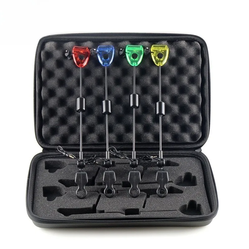 European Carp Fishing Swinger Four Color Flash Hard Rod Tensioner Fishing Alarm Bite Indicator Carp Fishing Tackle Set