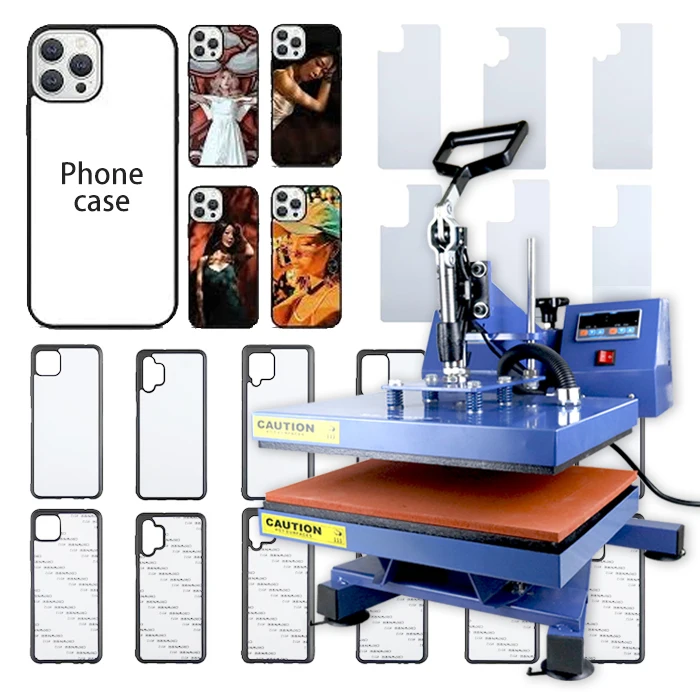 sublimation phone printer leather aluminum plastic phone case sublimation machine heat press machines for phone cover