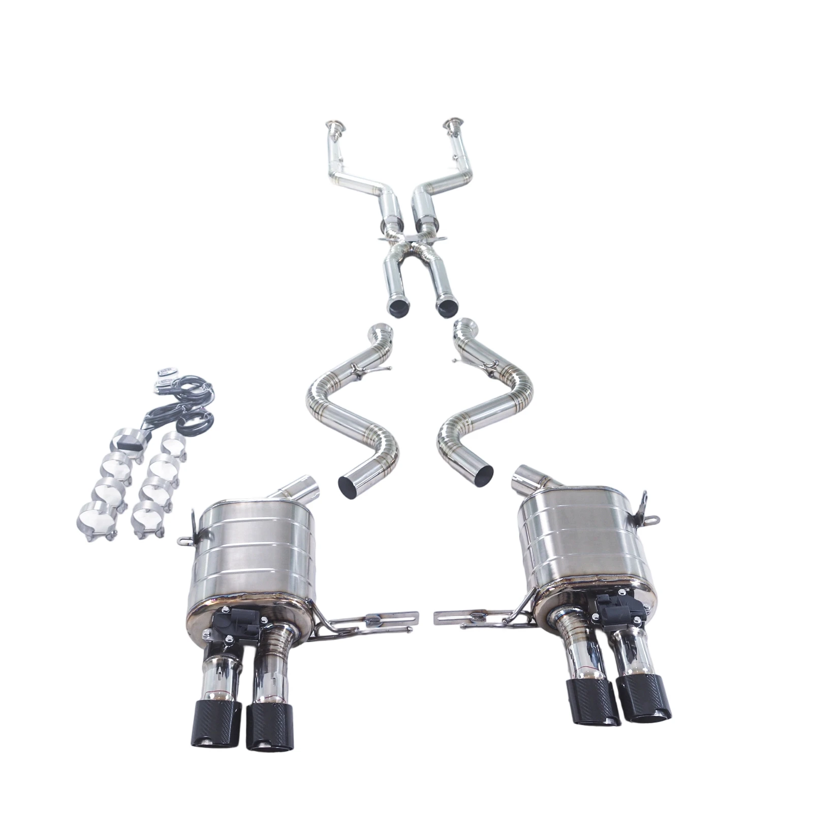 GFC Catback Exhaust Muffler for BMW M3 M4 3.0L 4.0L Car Electric Valve Exhaust System Features Titanium Alloy Pipe.