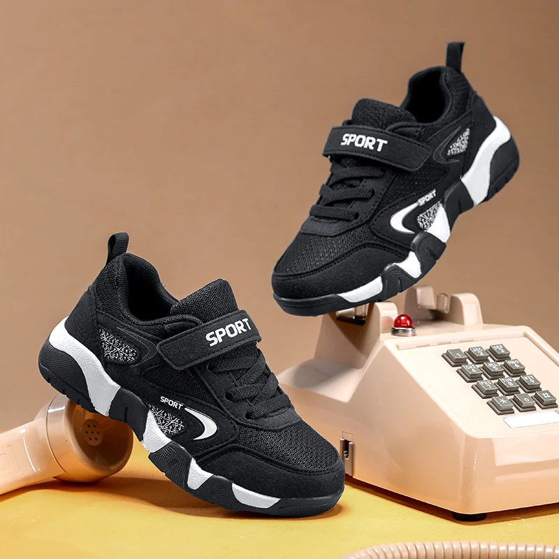 

A pair of children's all-season mesh sneakers, breathable, comfortable and soft casual shoes, 28-39，FED-1719